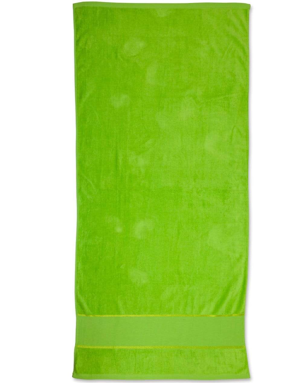 Terry Velour Beach Towel TW04A Work Wear Australian Industrial Wear 75cm x 150cm Kelly green 